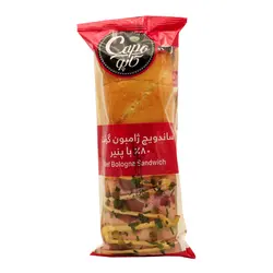 ساندويچ چاپاتا ژامبون گوشت با پنير کاله