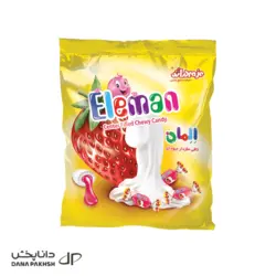 تافی مغزدار خامه توت فرنگی_300گرمی_بسته 12 عددی_المان