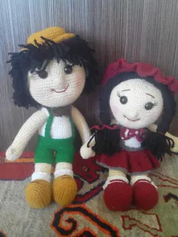 عروسک های بافتنی جفتی