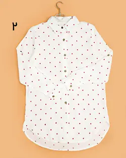 شومیز نخی سفید طرح دار | پوشاک دارکوب