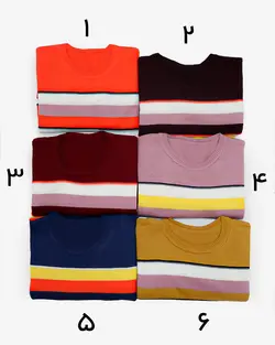 بلوز یقه گرد راه راه | پوشاک دارکوب