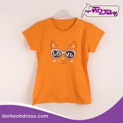تیشرت دخترانه با طرح فانتزی | عینک Love فانتزی