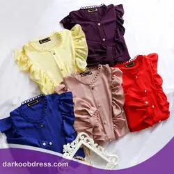 شومیز دخترانه مجلسی شیک | حریر یقه قلاب بافی