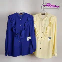 شومیز دخترانه مجلسی شیک | حریر یقه قلاب بافی