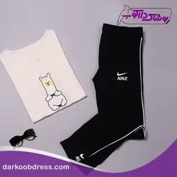 شلوار راحتی دخترانه اسپرت | تک رنگ مشکی نایک