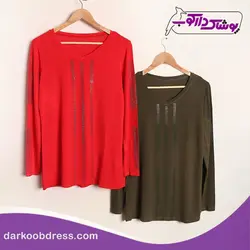 بلوز زنانه آستین بلند با تنخور شیک و کیفیت و قیمت بسیار مناسب | پوشاک دارکوب