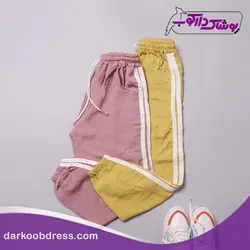 شلوار بغل خط دار زنانه | بغل نوار دار
