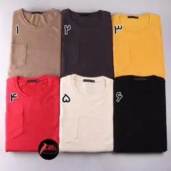 بلوز آستین بلند ساده تک جیب