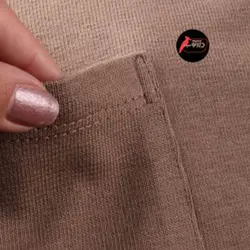 بلوز آستین بلند ساده تک جیب