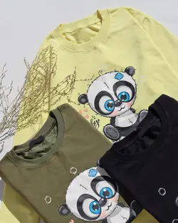 بلوز نخی دخترانه جدید طرح پاندا با مزه با قیمت فوق العاده کیفیت مناسب | پوشاک دارکوب