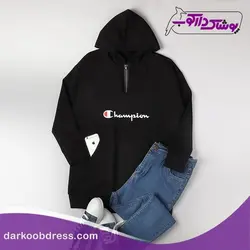 هودی زیپ دار بلند | غواصی نیم زیپ چمپیون