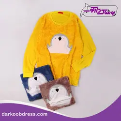 بلوز زمستانه دخترانه | جلو خزدار پنگوئن