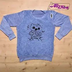 بلوز راحتی دخترانه | طرح جغد پولیشی