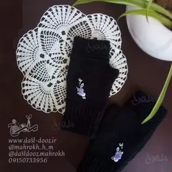 دستکش نیمه زنانه طرح رز