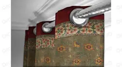 پرده دکوپیک سری لوکس اختصاصی کد 261 به همراه دو عدد کوسن