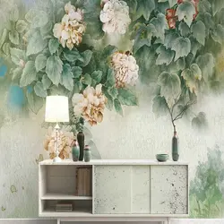 پوستر دیواری سه بعدی طرح میز و گل آبرنگی سری لوکس کد wp-lux-024