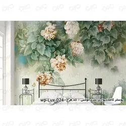 پوستر دیواری سه بعدی طرح میز و گل آبرنگی سری لوکس کد wp-lux-024