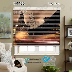 پرده زبرا تصویری ساختمان ها طرح برج هاوخیابان درسرعت-کدH4405