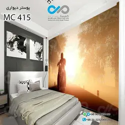 پوستراتاق خواب طرح موتورسواروموتورسیکلت -کد MC415
