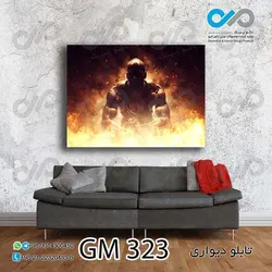 تابلو دیواری دکوپیک باشگاه بدنسازی تصویر ورزشکار-کد GM_323