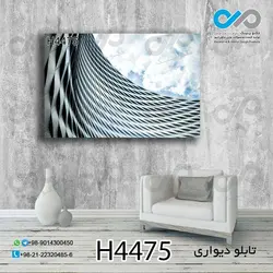 تابلو دیواری دکوپیک باطرح نمای نزدیک ساختمان ها- کد H4475 مستطیل افقی