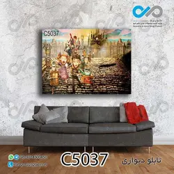 تابلو دیواری دکوپیک طرح کارتونی انیمیشن عروسک های جعبه ای-کد C5037  مستطیل افقی