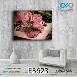 تابلو دیواری دکوپیک فست فودطرح کالباس-F3623 مستطیل افقی