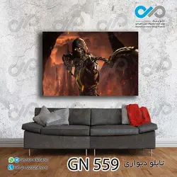 تابلو دیواری دکوپیک گیم نت طرح نقاب دار- کد GN_559مستطیل افقی