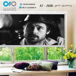 پرده شید رول با تصویر برد پیت  کد AT -2608