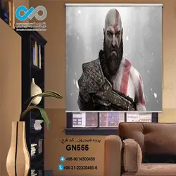 پرده شید رول سه بعدی پذیرایی- طرح گیم نت خدای جنگ - کد GN555