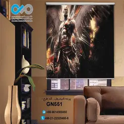 پرده شید رول سه بعدی پذیرایی- طرح گیم نت خدای جنگ - کد GN551
