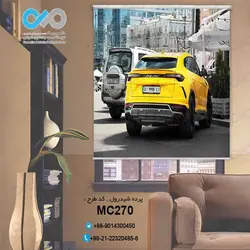 پرده شید رول سه بعدی پذیرایی طرح 2خودرو مدرن شاسی بلند- کدMC270