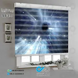 پرده زبرا سه بعدی پذیرایی- طرح کهکشان - کد ss377