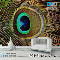 پوستر دیواری تصویری پذیرایی -باتصویرپرطاووس ار نمای نزدیک -کدPC445(کپی)