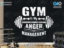 پوستر دیواری سه بعدی تصویری باشگاه بدنسازی وکتوردست -وزنه - کدGM341