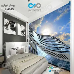 پوستردیواری تصویری اتاق خواب با تصویربرج نمای نزدیک-کدH4645