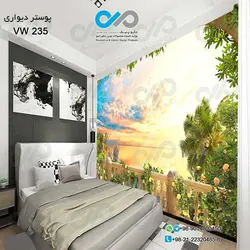 پوستر دیواری طرح پنجره -با طرح منظره کد VW-235