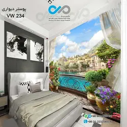 پوستر دیواری طرح پنجره -با طرح منظره کد VW-234