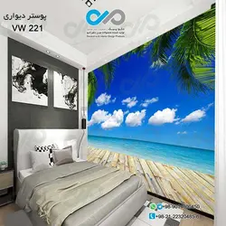پوستر دیواری طرح پنجره -با طرح دریا کد VW-221