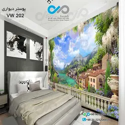 پوستر دیواری طرح پنجره-با طرح منظره کد VW-202