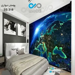 کاغذ دیواری با تصویر کهکشان کد SS 318