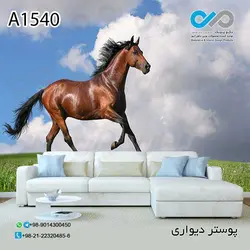 پوستر دیواری با طرح اسب زیبا زیر آسمان کد A 1540