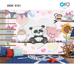پوستر دیواری طرح عروسک حیوانات کد DKW-0131