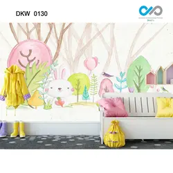 پوستر دیواری خرگوش کارتونی بازیگوش کد DKW-0130