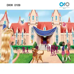 پوستر دیواری طرح عروسک باربی در قصر کد DKW-0109