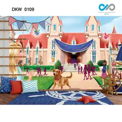 پوستر دیواری طرح عروسک باربی در قصر کد DKW-0109