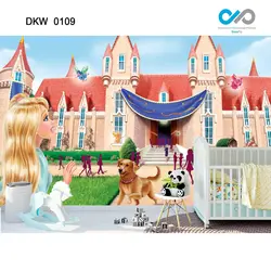 پوستر دیواری طرح عروسک باربی در قصر کد DKW-0109