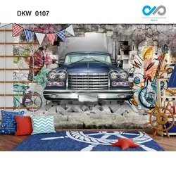 پوستر دیواری ماشین کلاسیک کارتونی کد DKW-0107