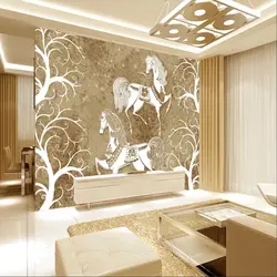 پوستر دیواری سه بعدی طرح اسب کلاسیک سری لوکس 2018 کدwp-lux-082