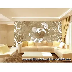 پوستر دیواری سه بعدی طرح اسب کلاسیک سری لوکس 2018 کدwp-lux-082